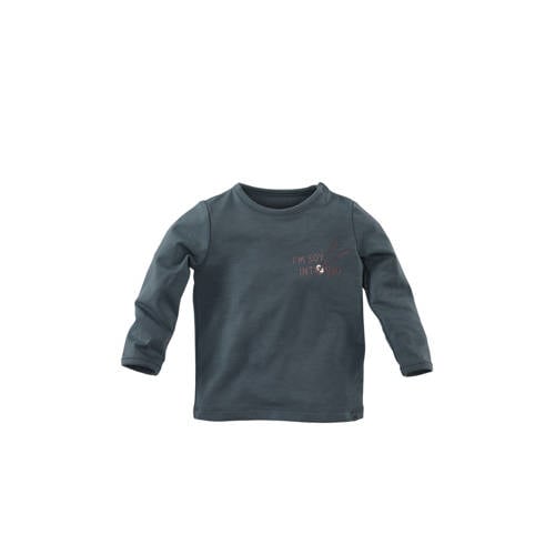 Z8 newborn longsleeve Santino grijs Jongens Katoen Ronde hals Printopdruk