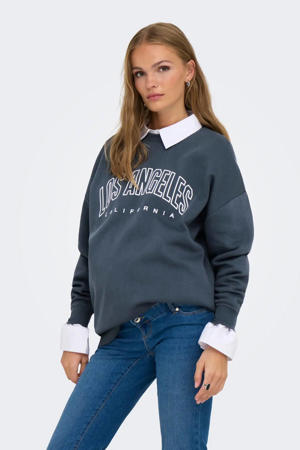 zwangerschaps sweater grijsblauw