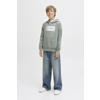 JACK & JONES JUNIOR hoodie lichtgroen
