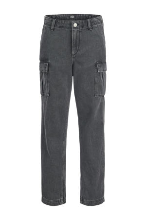 relaxed cargo jeans black denim