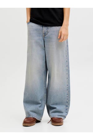 high waist wide leg jeans light blue denim