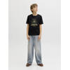 JACK & JONES JUNIOR high waist wide leg jeans light blue denim