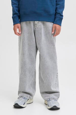 high waist extra baggy jeans grey denim