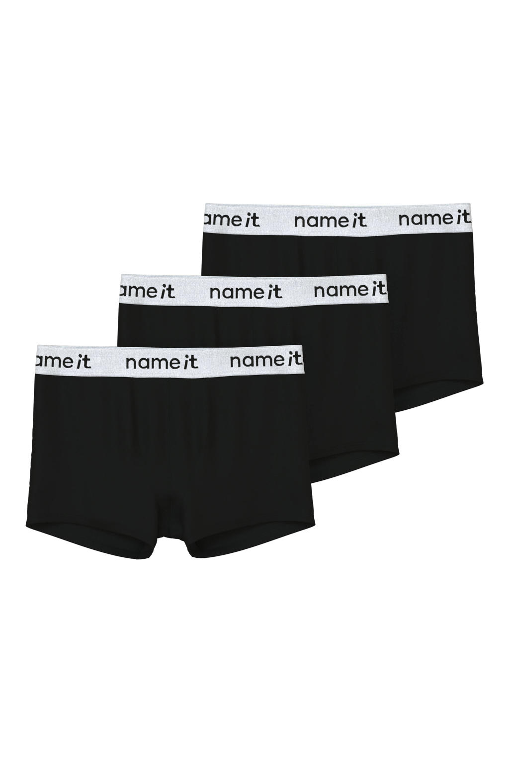 NAME IT KIDS boxershort - zwart/wit (set van 3)