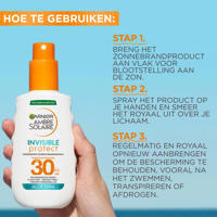 thumbnail: Garnier Ambre Solaire Invisible Protect Transparente Zonnespray SPF 30 - 150ml