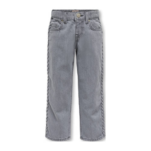 KIDS ONLY MINI straight leg jeans grey denim Grijs Effen - maat 98 afbeelding