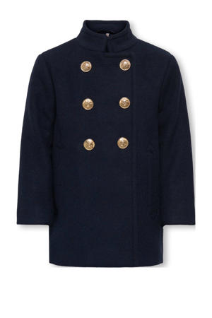 manteljas donkerblauw