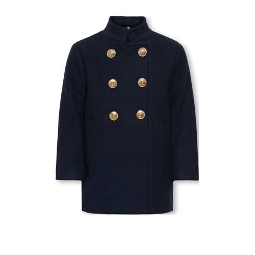 KIDS ONLY GIRL manteljas donkerblauw Meisjes Polyester Opstaande kraag
