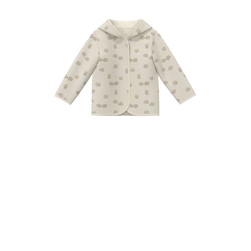 s.Oliver fleecevest ecru Jongens Katoen Capuchon All over print