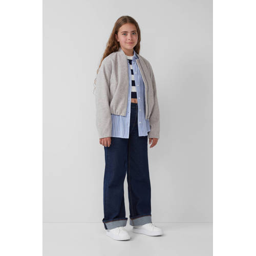 s.Oliver spencer blauw Trui Meisjes Viscose Ronde hals Streep