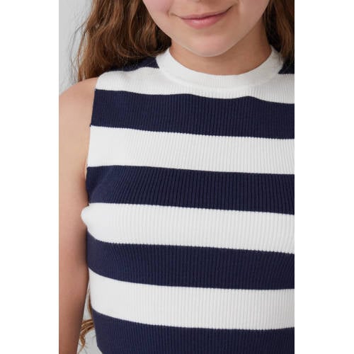 s.Oliver spencer blauw Trui Meisjes Viscose Ronde hals Streep