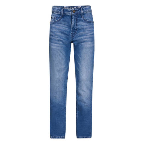 Retour Jeans straight leg jeans medium blue denim Blauw Effen - maat 170 afbeelding