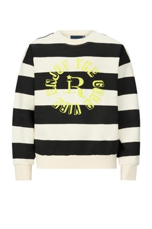 gestreepte sweater zwart