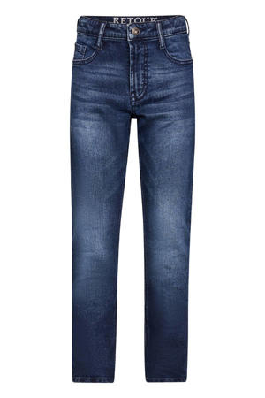 straight leg jeans dark blue denim