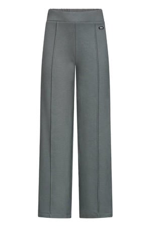wide leg casual broek grijs
