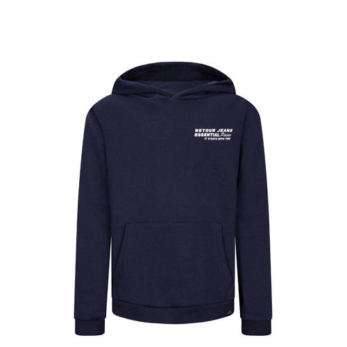 Retour Jeans hoodie donkerblauw Sweater Effen - maat 158/164 afbeelding