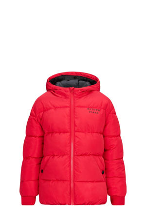 gewatteerde jas rood