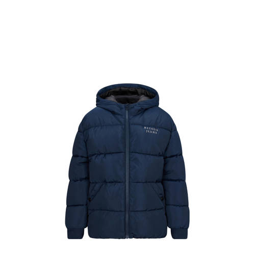 Retour Jeans gewatteerde jas donkerblauw Jongens Polyester Capuchon Effen - maat 170/176 afbeelding