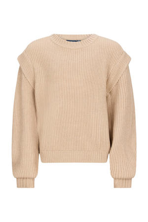 trui beige grof gebreid