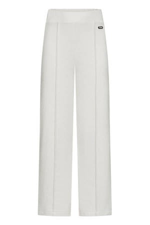 wide leg casual broek lichtgrijs