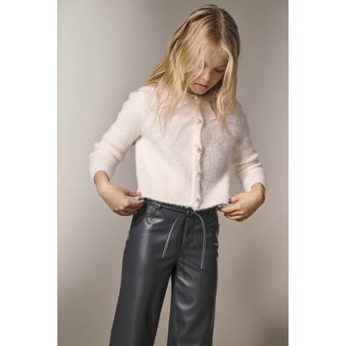 KIDS ONLY GIRL gebreid vest wit Meisjes Acryl Ronde hals Effen