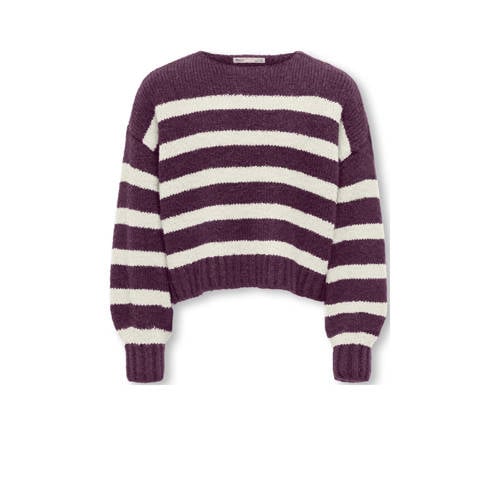 KIDS ONLY GIRL trui paars gebreid Meisjes Polyester Ronde hals Streep