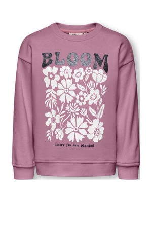 sweater met printopdruk paars