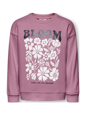 sweater met printopdruk paars