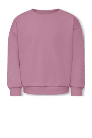 sweater met strass steentjes roze