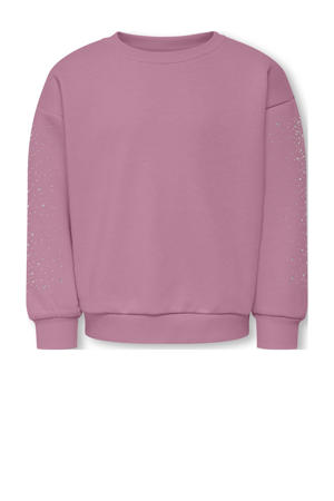 sweater met strass steentjes roze