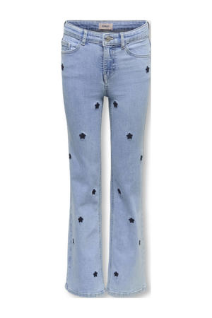 wide leg jeans light blue denim