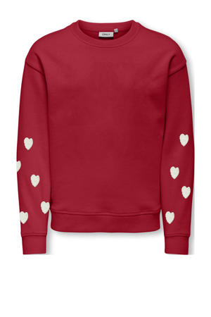 sweater met hartjes rood