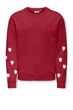 sweater met hartjes rood