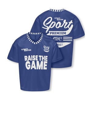 T-shirt met backprint blauw