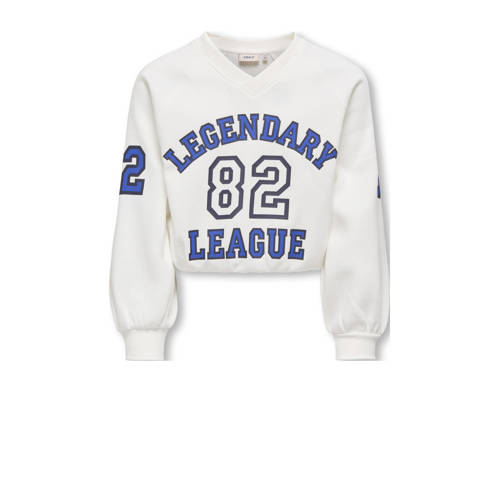 KIDS ONLY GIRL sweater wit Printopdruk - maat 122/128 afbeelding