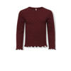 KIDS ONLY MINI longsleeve met hartjes donkerrood