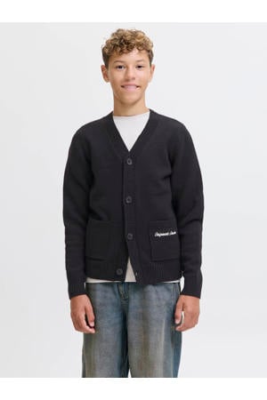 vest zwart fijn gebreid