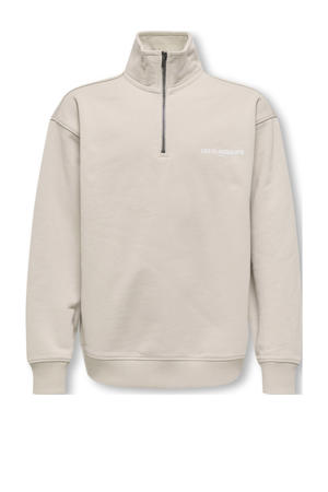 sweater met backprint beige