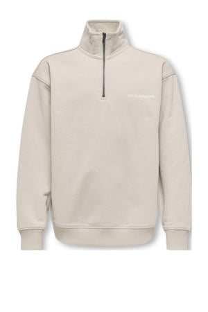 sweater met backprint beige