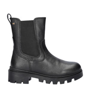   chunky leren chelsea boots zwart