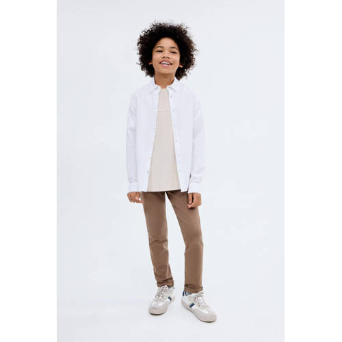 Mango Kids regular casual broek bruin Jongens Stretchkatoen Effen - maat 146 afbeelding