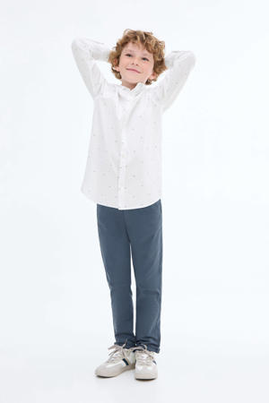 straight casual broek middenblauw