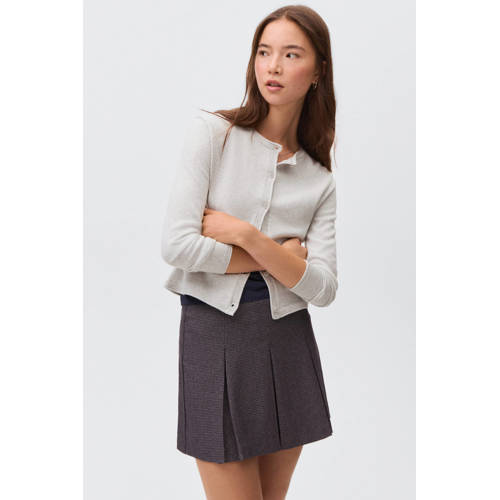 MANGO TEEN vest fijn gebreid pastelgrijs Meisjes Katoen Ronde hals Effen - maat 172(L) afbeelding
