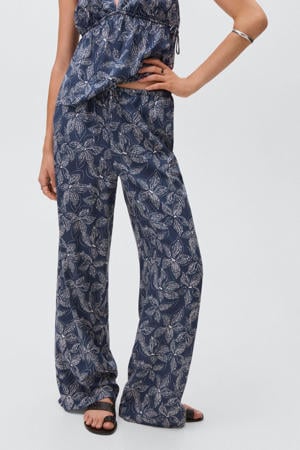 straight casual broek marine