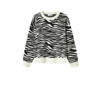 NAME IT KIDS trui met zebraprint zwart fijn gebreid