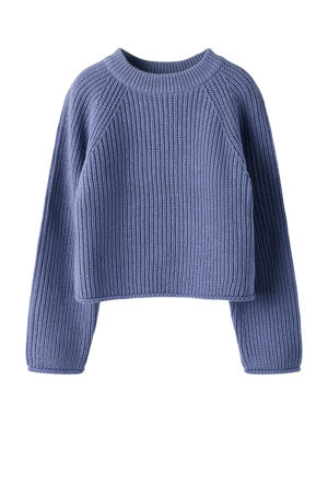 gebreide trui blauw