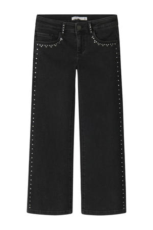 wide leg jeans black denim