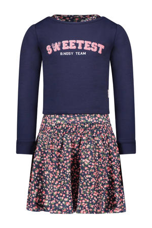 2-delige jurk blauw/roze