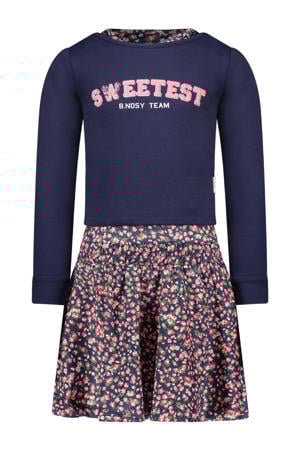 2-delige jurk blauw/roze