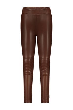 imitatieleren aansluitend legging bruin